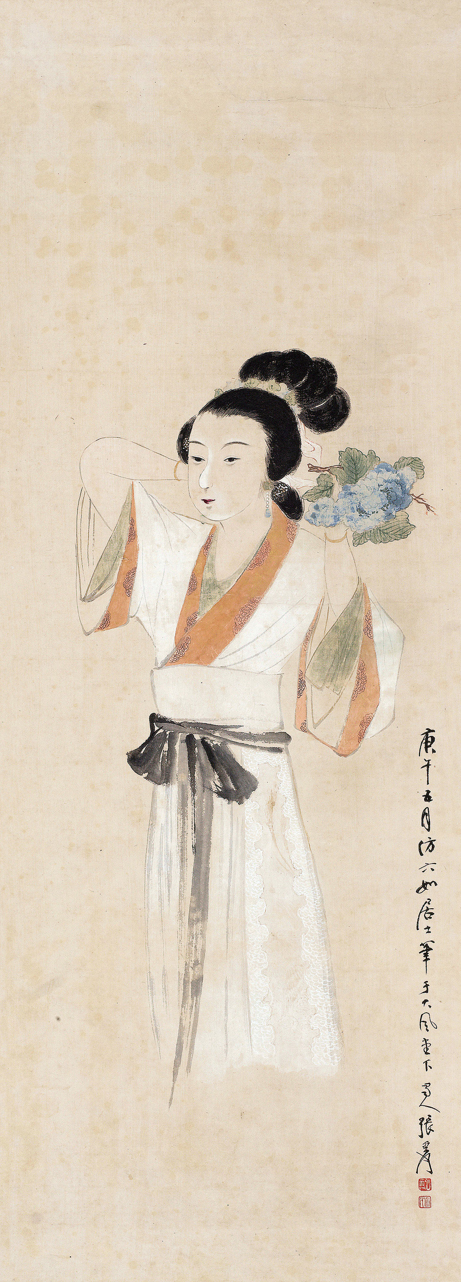 仿唐伯虎仕女